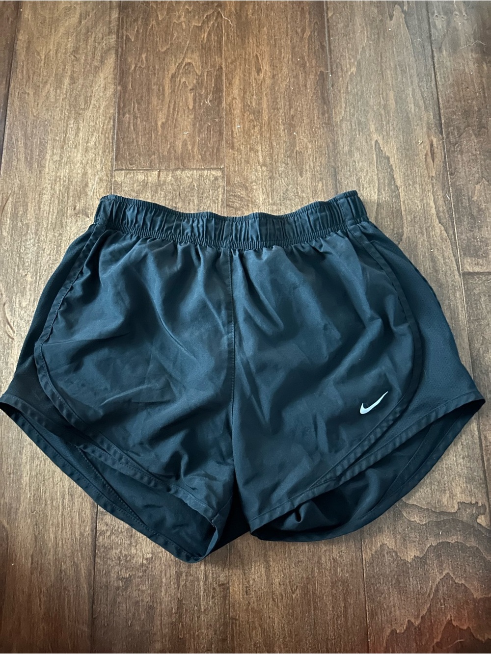 Nike Women's Black Athletic Running Shorts with Swoosh